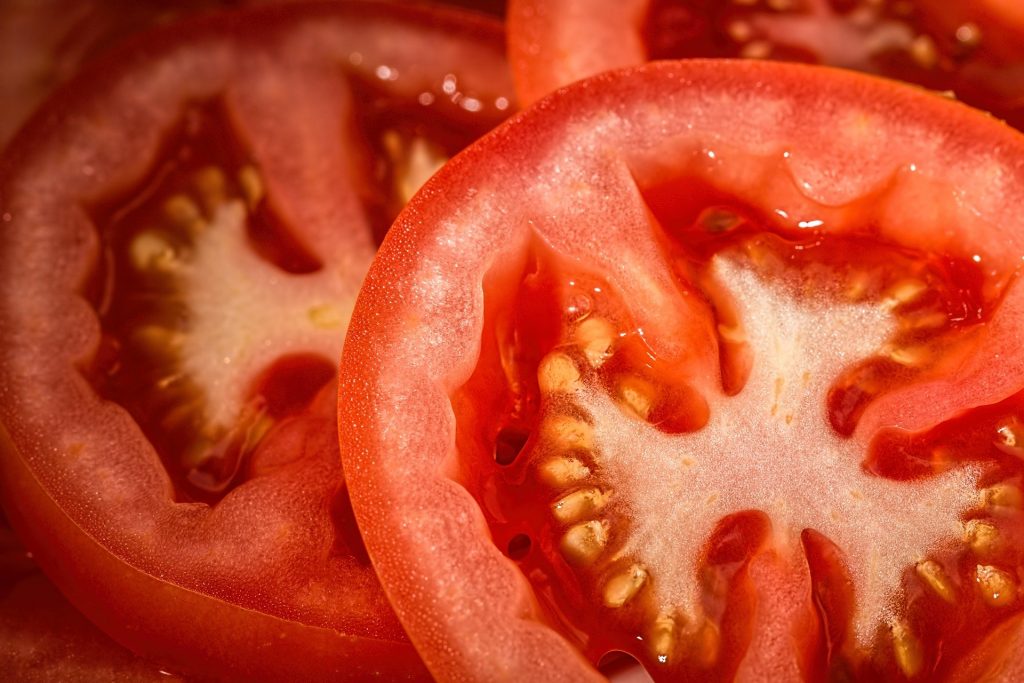 Tomaten einfrieren in Scheiben geschnitten